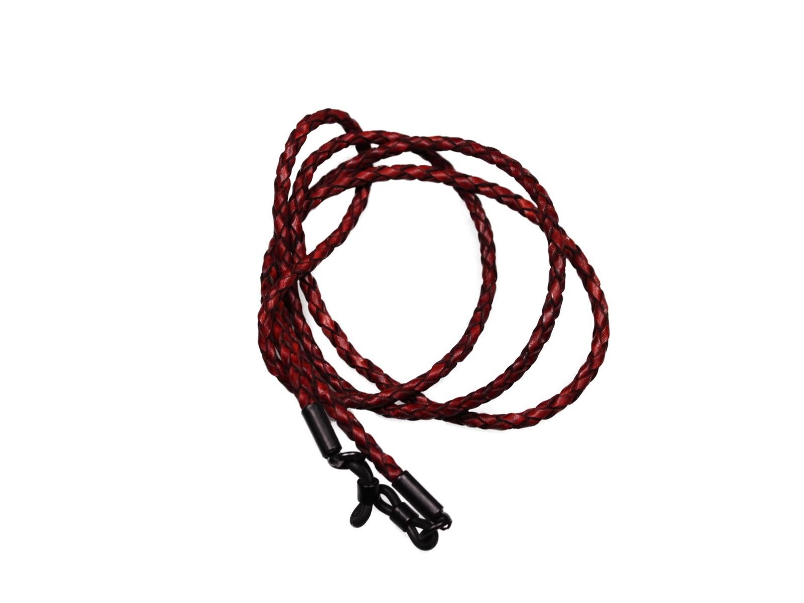 optiker-dietrich.de Brillenetui Brillenband echt Leder geflochten (braun)