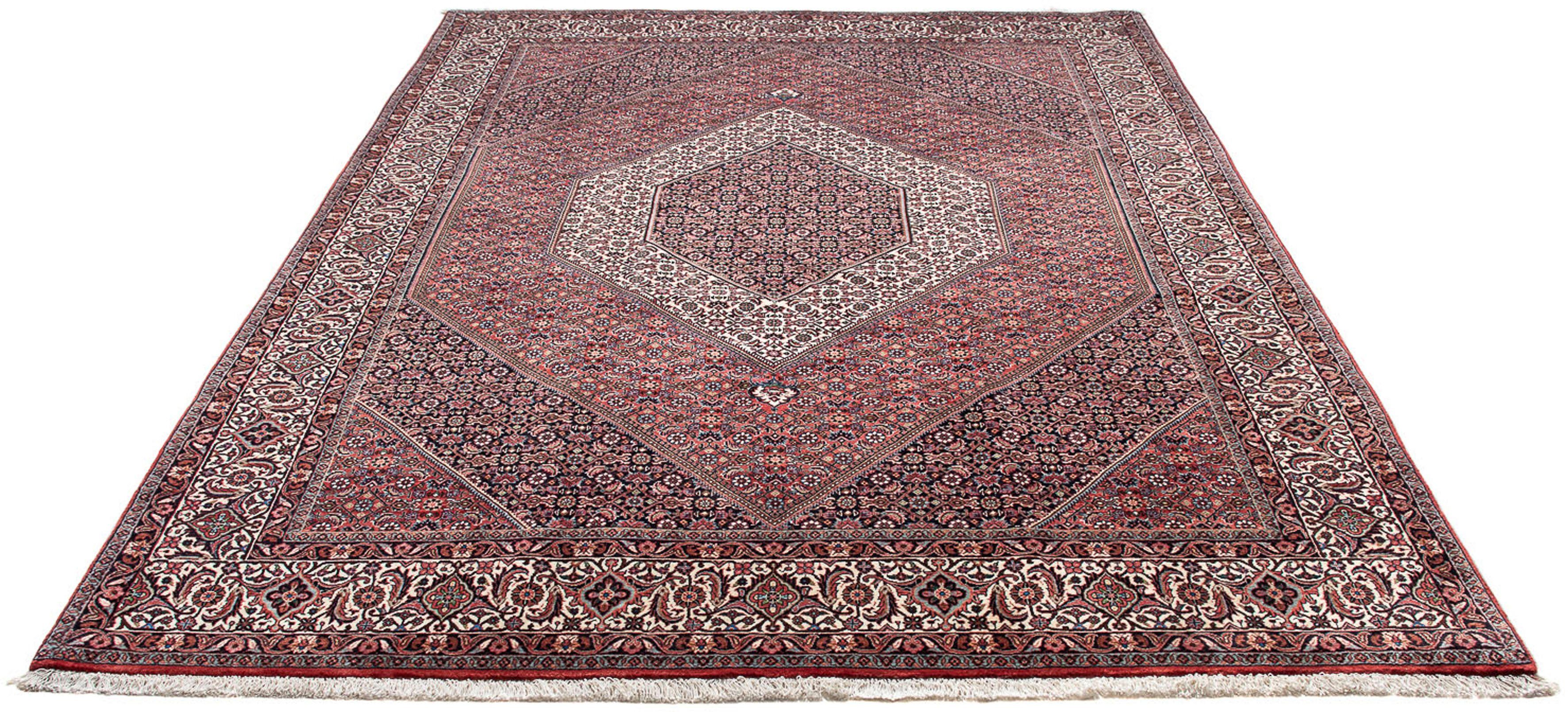 Orientteppich Perser - Bidjar - 302 x 202 cm - hellrot, morgenland, rechteckig, Höhe: 15 mm, Wohnzimmer, Handgeknüpft, Einzelstück mit Zertifikat