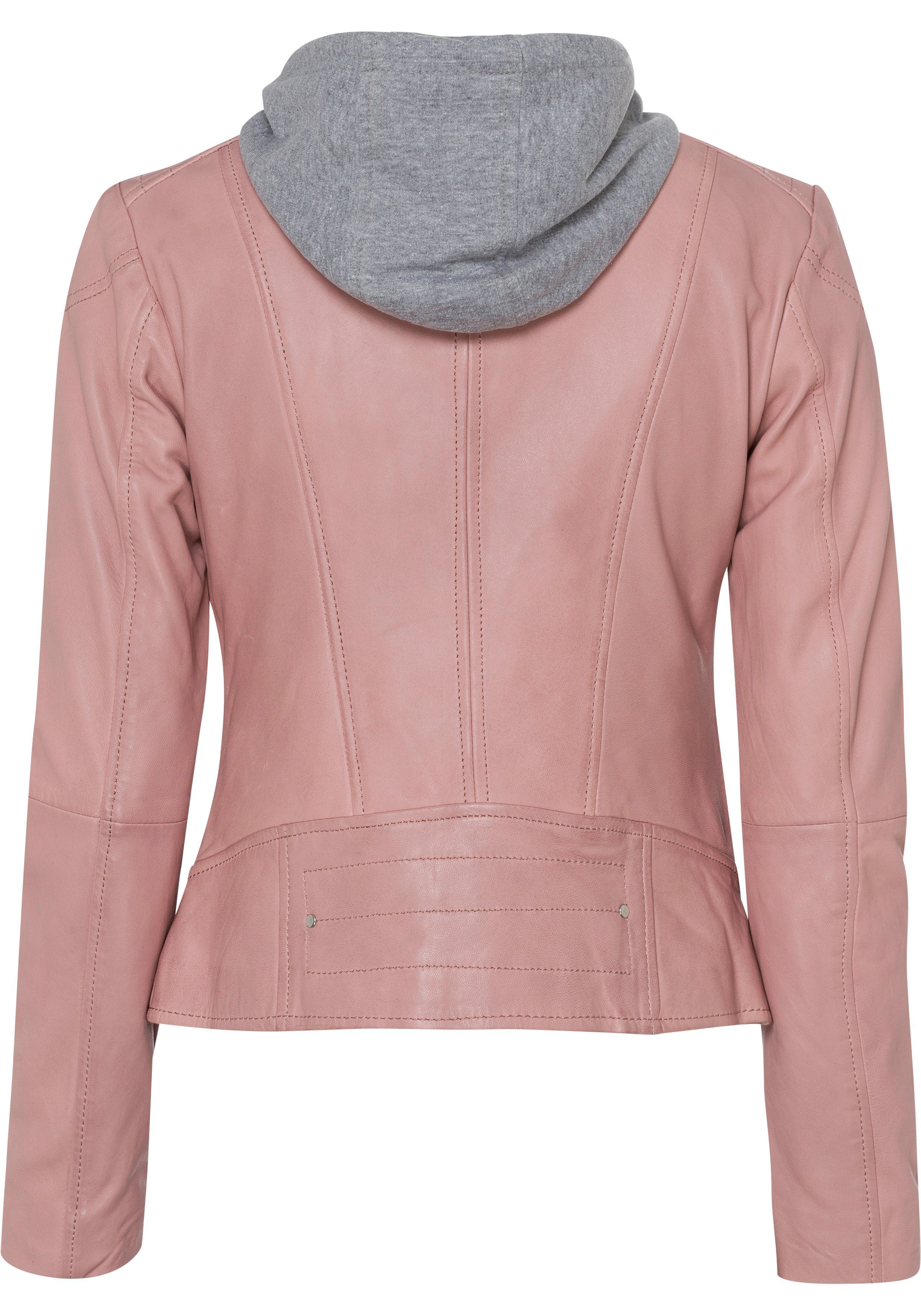 Maze Lederjacke mit glitzerndem Statementprint innen günstig online kaufen