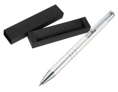 Livepac Office Kugelschreiber Kugelschreiber aus Metall / mit Pappetui / Farbe: weiß
