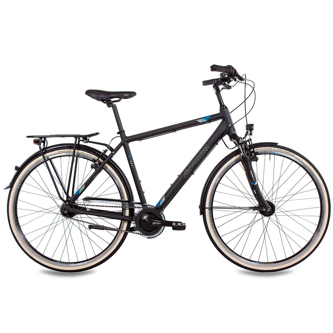 Airtracks Cityrad Herren City Fahrrad 28 Zoll Cityrad CI.2820, 7 Gang SHIMANO NEXUS Schaltwerk, Nabenschaltung, Schwarz Matt - Rahmenhöhen 52 cm & 56 cm » Modeljahr 2026