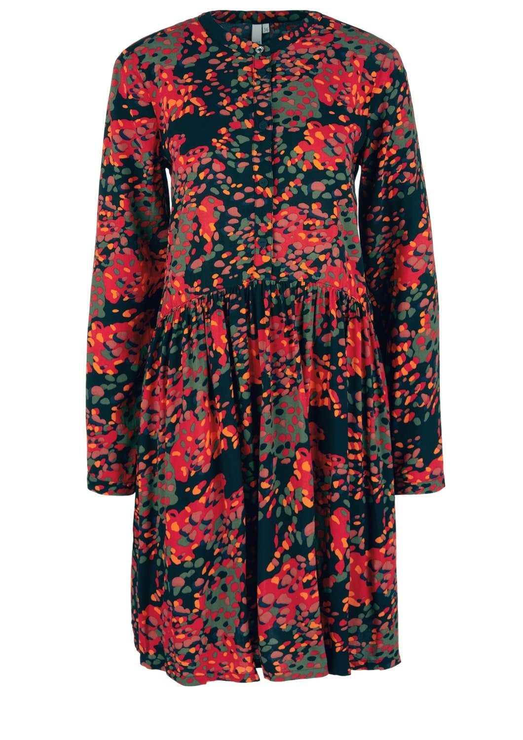QS A-Linien-Kleid Viskosekleid