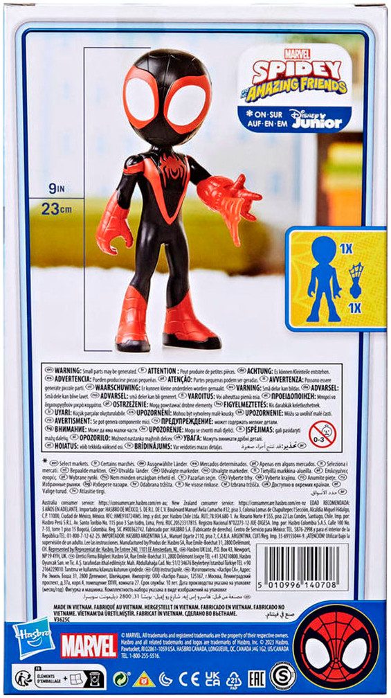 Hasbro Spielfigur Spidey and His Amazing Friends, große Miles Morales: Spider-Man Figur – Bild 4 von 5