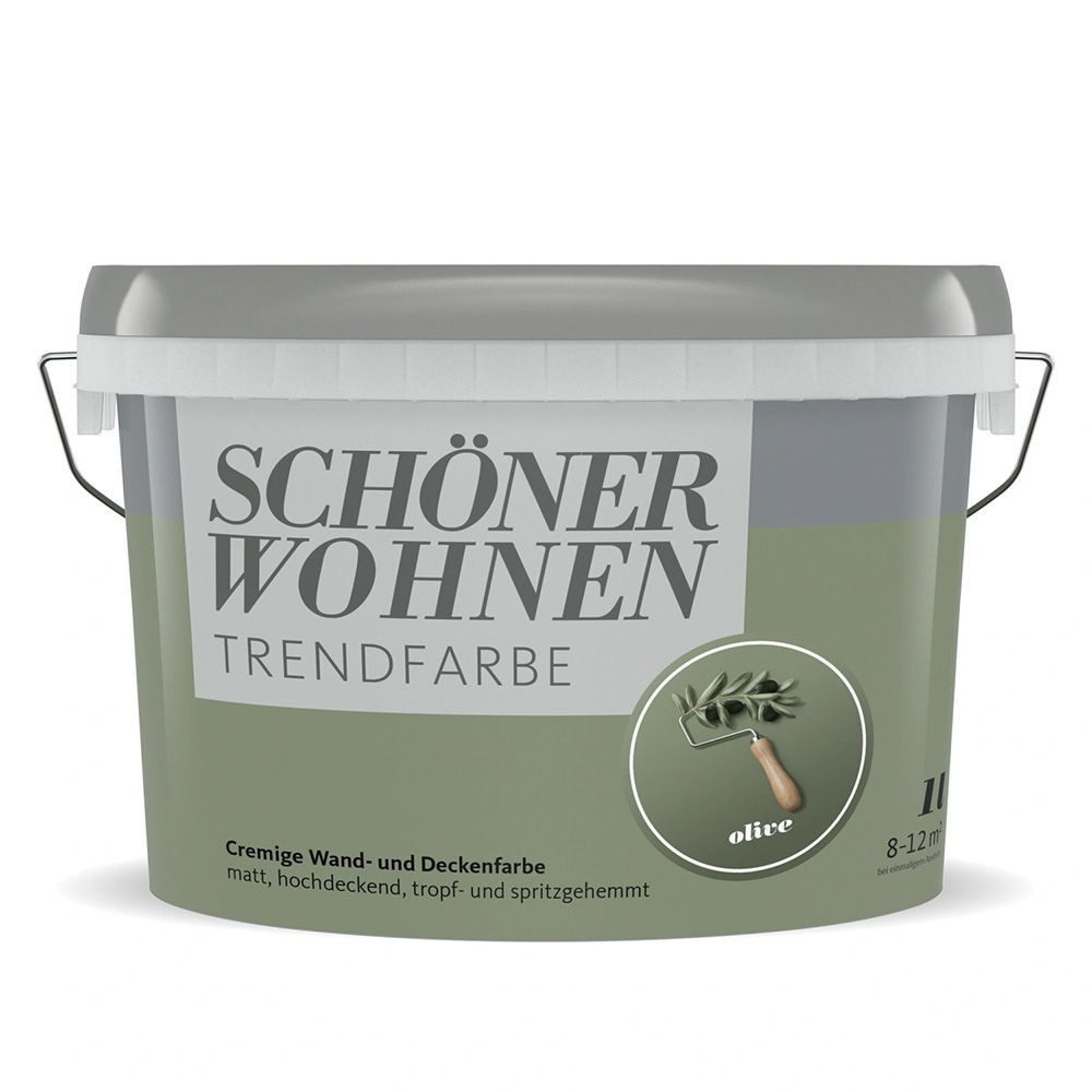 SCHÖNER WOHNEN FARBE Wandfarbe SW Trend Wandfarbe matt 1,0L olive 6573