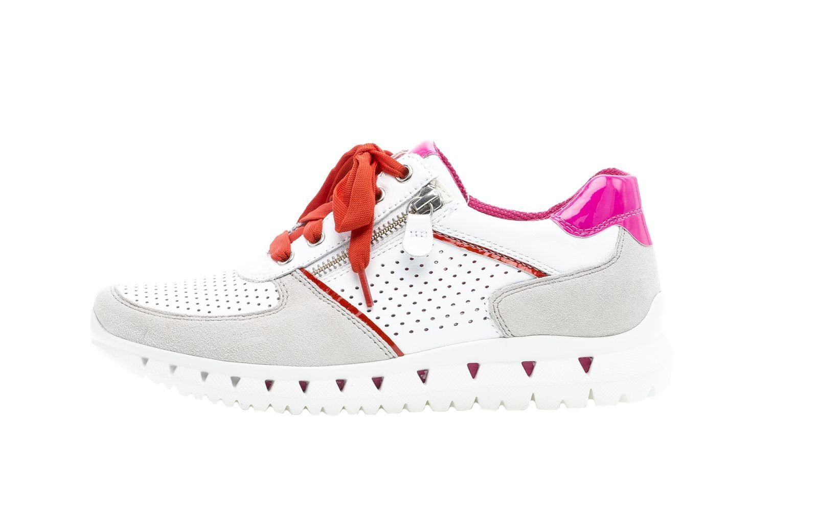 Gabor Damen Sneaker 24.252.25 weiss / pink / rot Sneaker