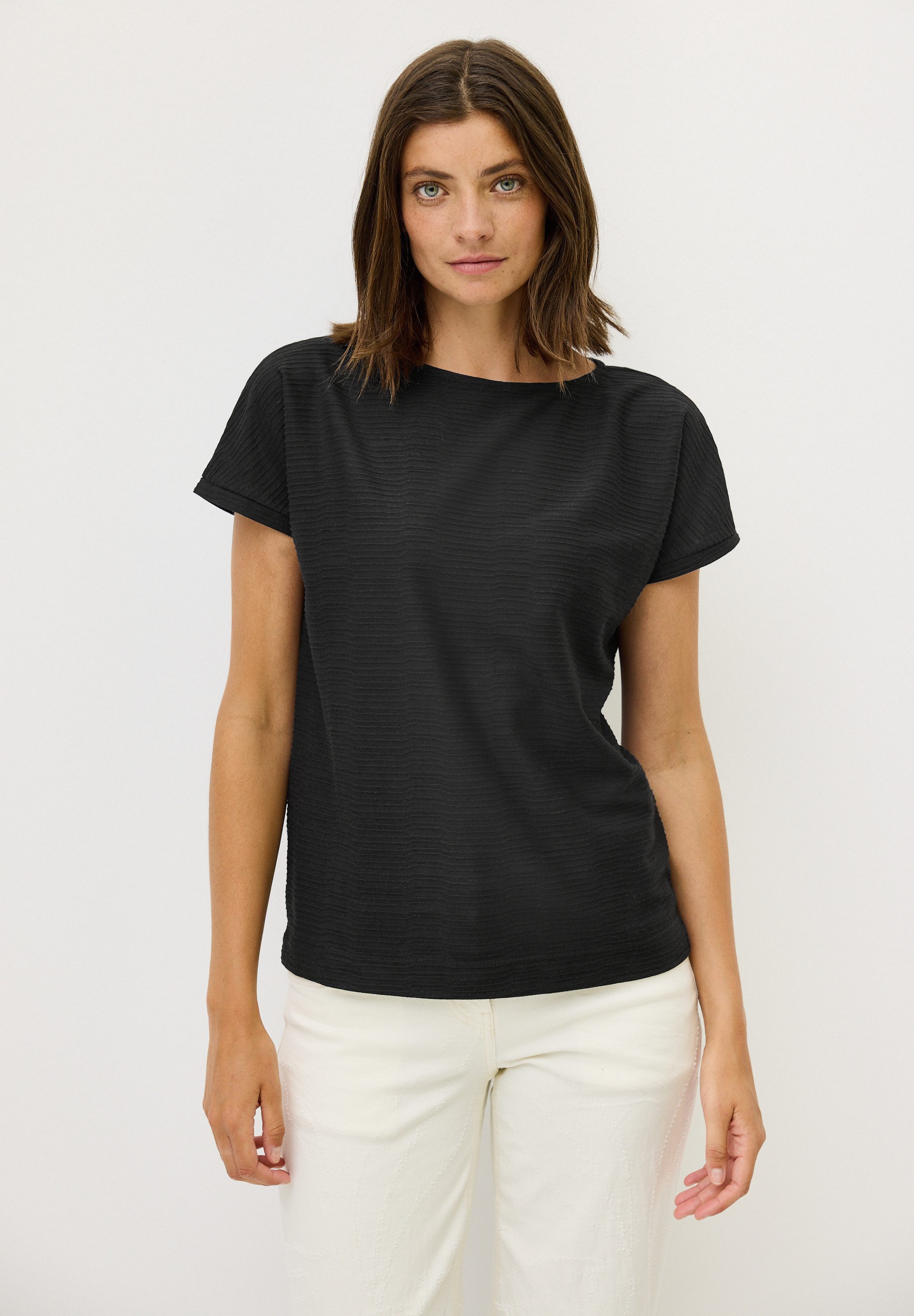 Cecil T-Shirt, aus elastischem Materialmix günstig online kaufen