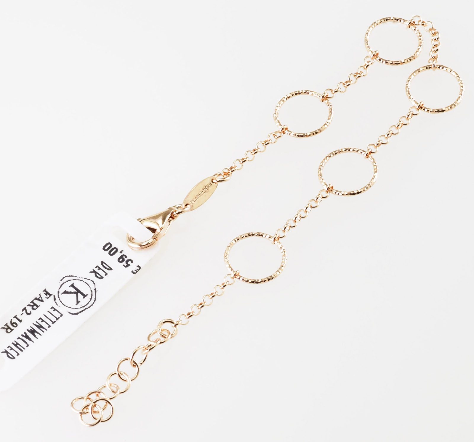 Der Kettenmacher Silberarmband 925 Sterling Silber Damen Armband Fantasie FAR2-19R goldfarben