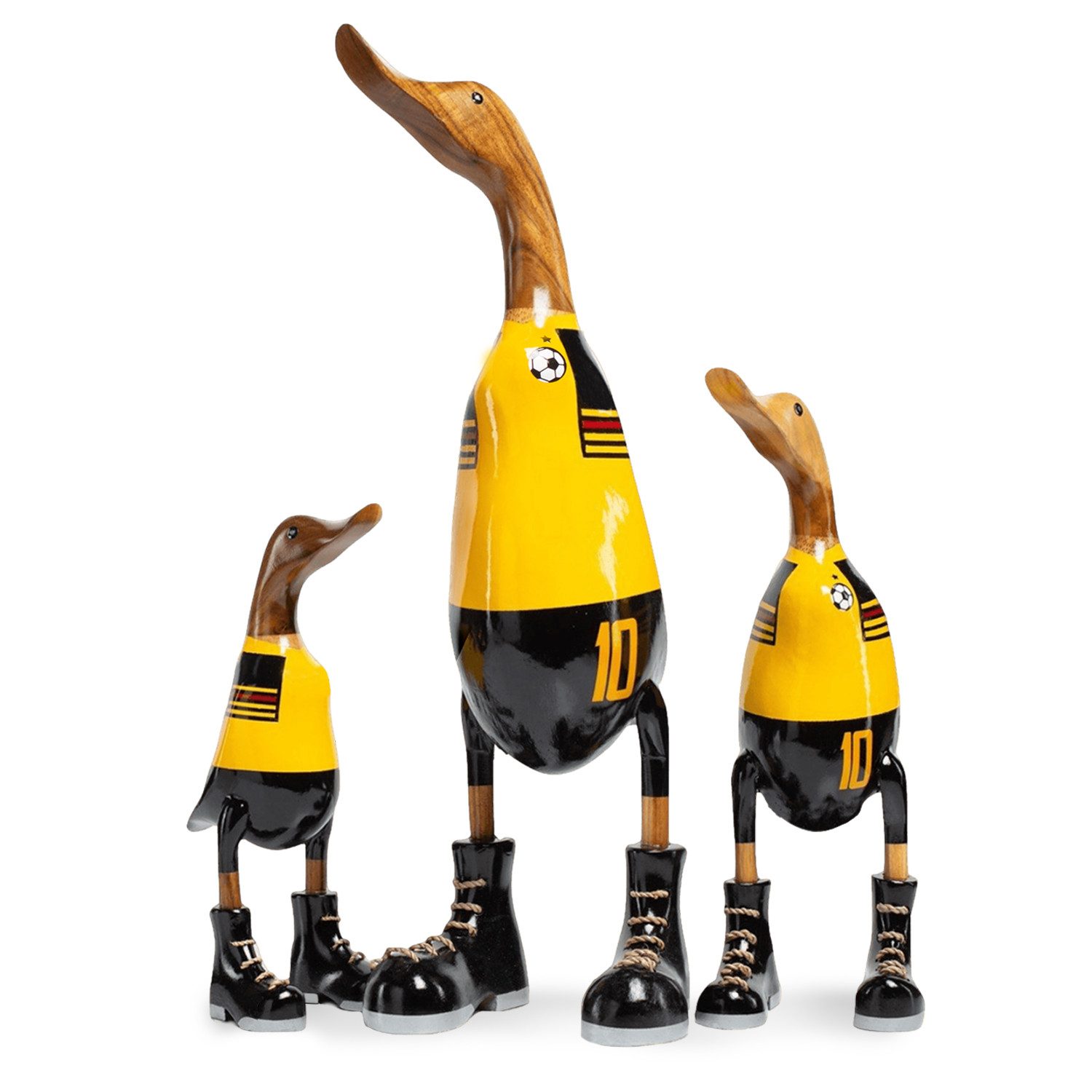 Rikmani Dekofigur Holzfigur Ente Stiefel - günstig online kaufen