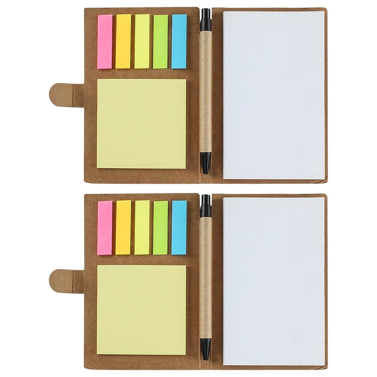 LuxusKollektion Notizbuch Notizbuch Set 2er Pack Spiral m. Zubehör