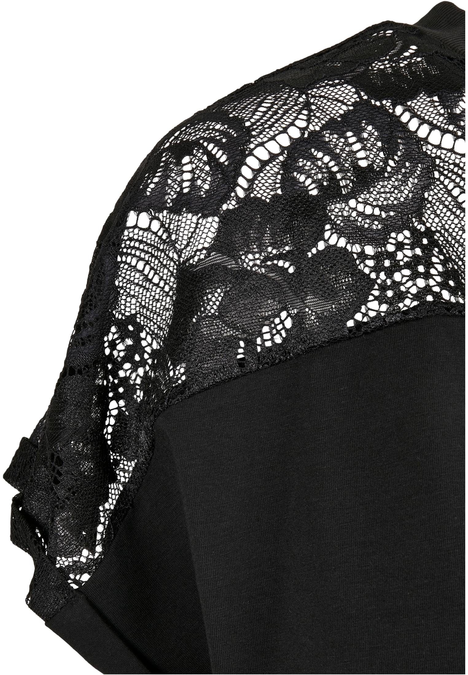 URBAN black Oversized Damen (1-tlg) Lace CLASSICS Kurzarmshirt Tee Ladies
