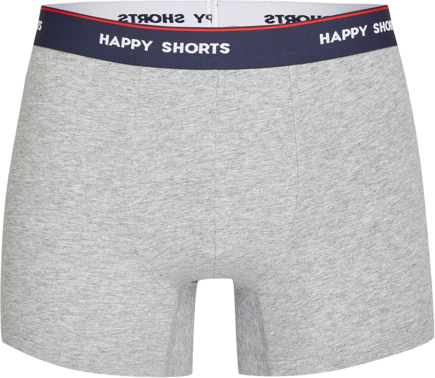 Wäsche/Bademode Boxershorts HAPPY SHORTS Trunk 3 Stück Happy Shorts Jersey Trunk Herren Boxershorts Pants Boxer witzige Designs 