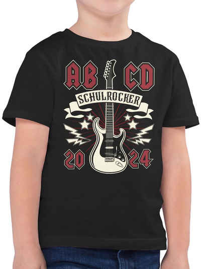 Shirtracer T-Shirt ABCD Schulrocker Einschulung Junge Schulanfang Geschenke