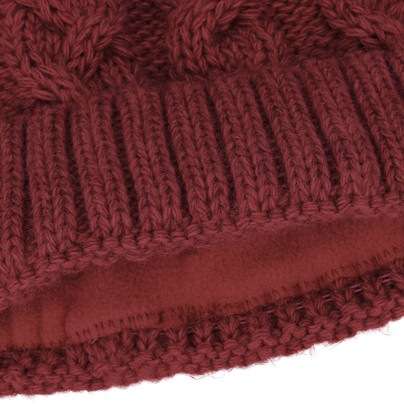 Neverless Bommelmütze Damen Strick-Mütze gefüttert Fell-Bommel günstig online kaufen