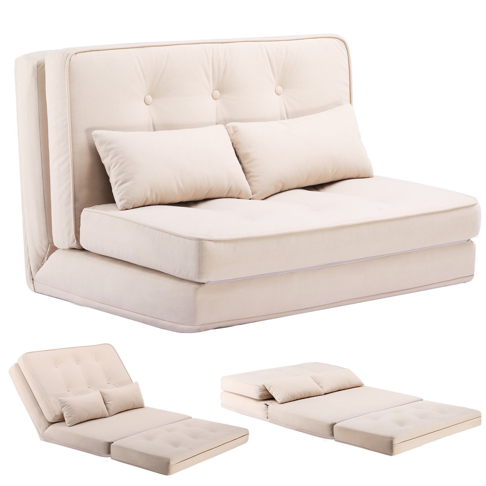 COMHOMA Kindersofa Schlafsofa Bodensofa Klappbar Bodensessel günstig online kaufen