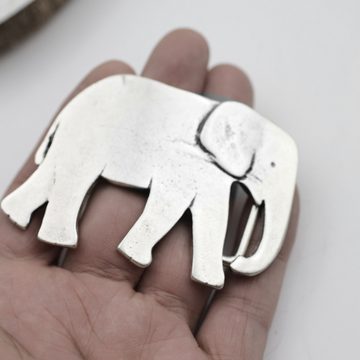 Crystalogy.de Gürtelschnalle Elefant Gürtelschnalle, 8,0x5,5 cm