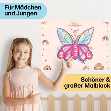 CreativeRobin Malblock A3 Malblock und Malunterlage für Kinder & Erwachsene, 120g dickes Papier