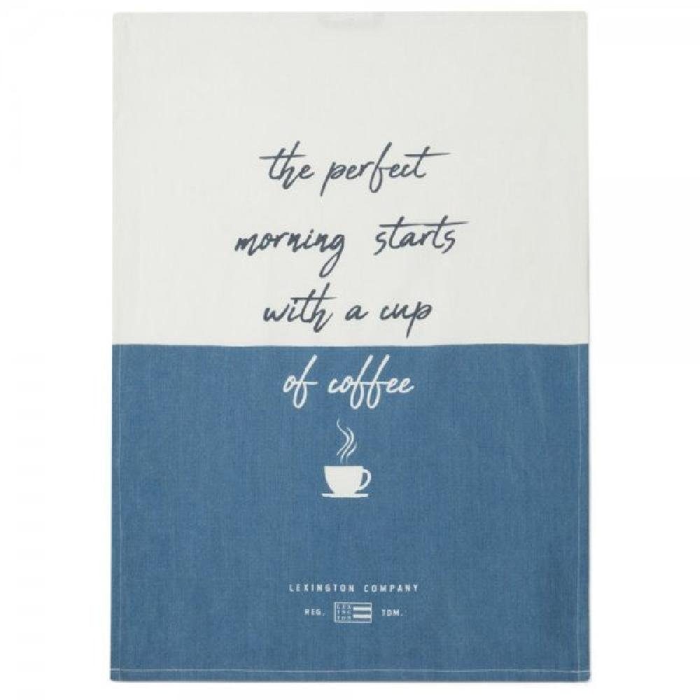 Lexington Geschirrtuch LEXINGTON Geschirrtuch The Perfect Morning Org Cotton White Blue (70x5