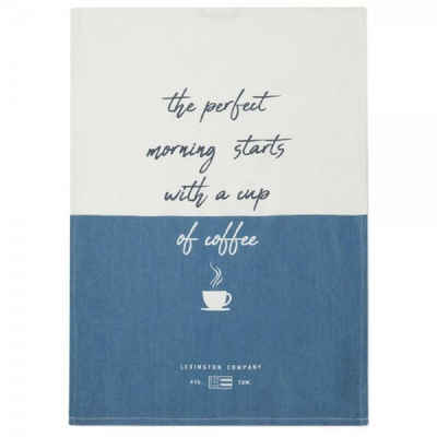 Lexington Geschirrtuch LEXINGTON Geschirrtuch The Perfect Morning Org Cotton White Blue (70x5