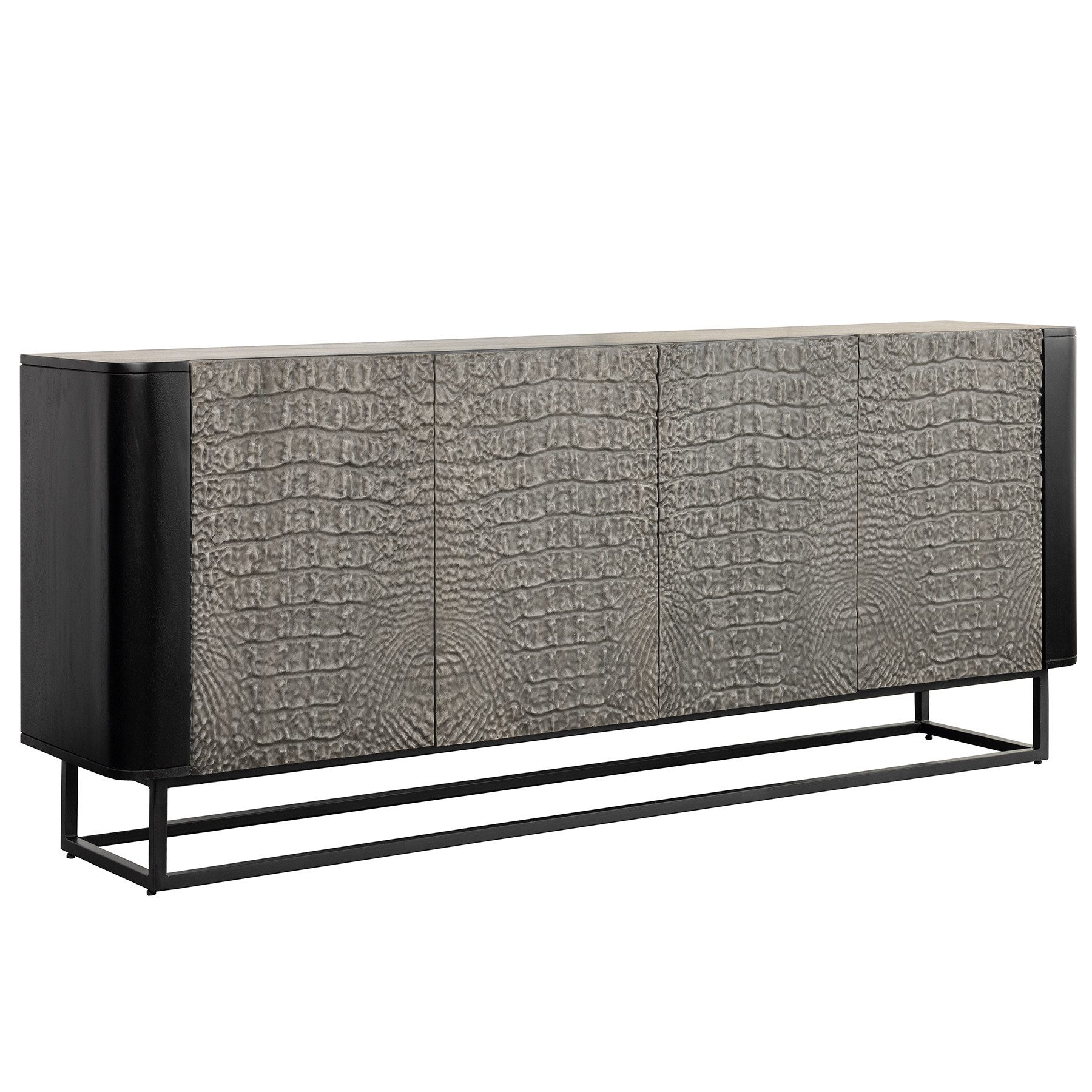 riess-ambiente Sideboard CROCO 180cm grau / günstig online kaufen