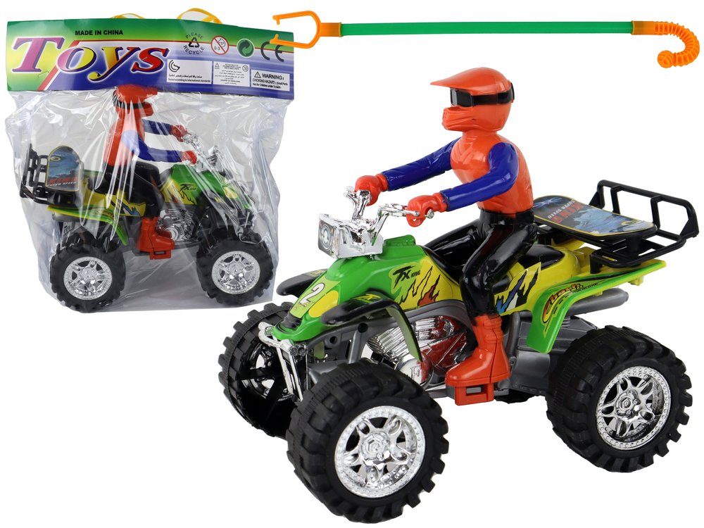 LEAN Toys Spielzeug-Auto Quad Motor Allrad Offroad Reibungsantrieb Fahrzeug Spielzeug Fahrer