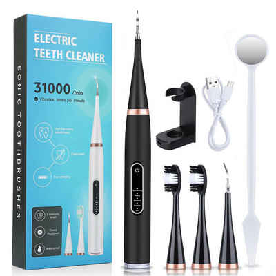 MAGICSHE Schall-Zahnreinigungsgerät Zahnpflege-Set 5 Modi Elektrische Zahnzwischenraum-Reiniger, Aufsteckbürsten: 1 St.