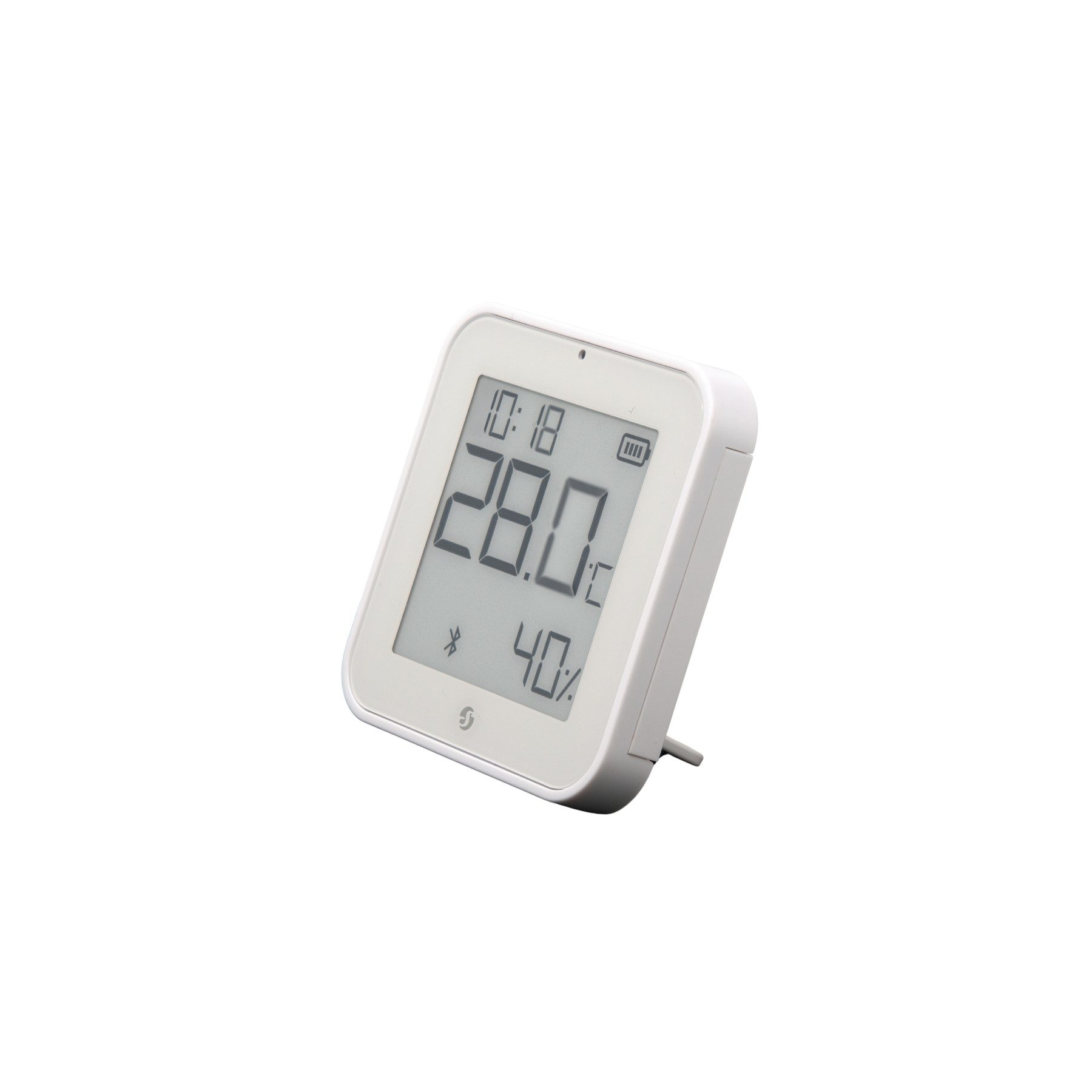 Shelly SHELLY Temperatur- und Feuchtigkeitssensor, Blu ZB H&T Display, Weiß Innenwetterstation
