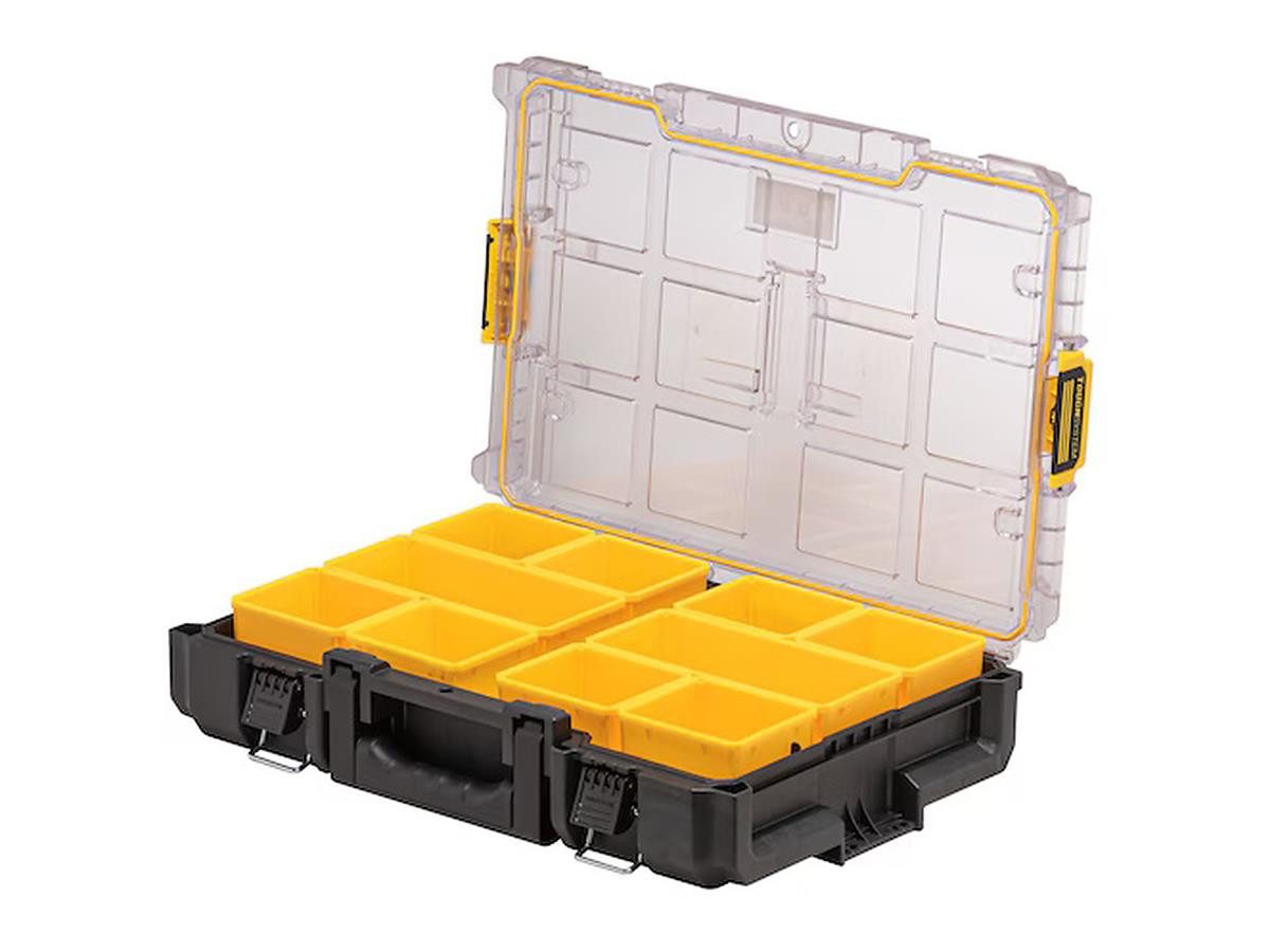 DeWalt Aufbewahrungsbox ToughSystem 1.0 DS100 (11 St), 10 Behälter, IP65, Metallscharniere