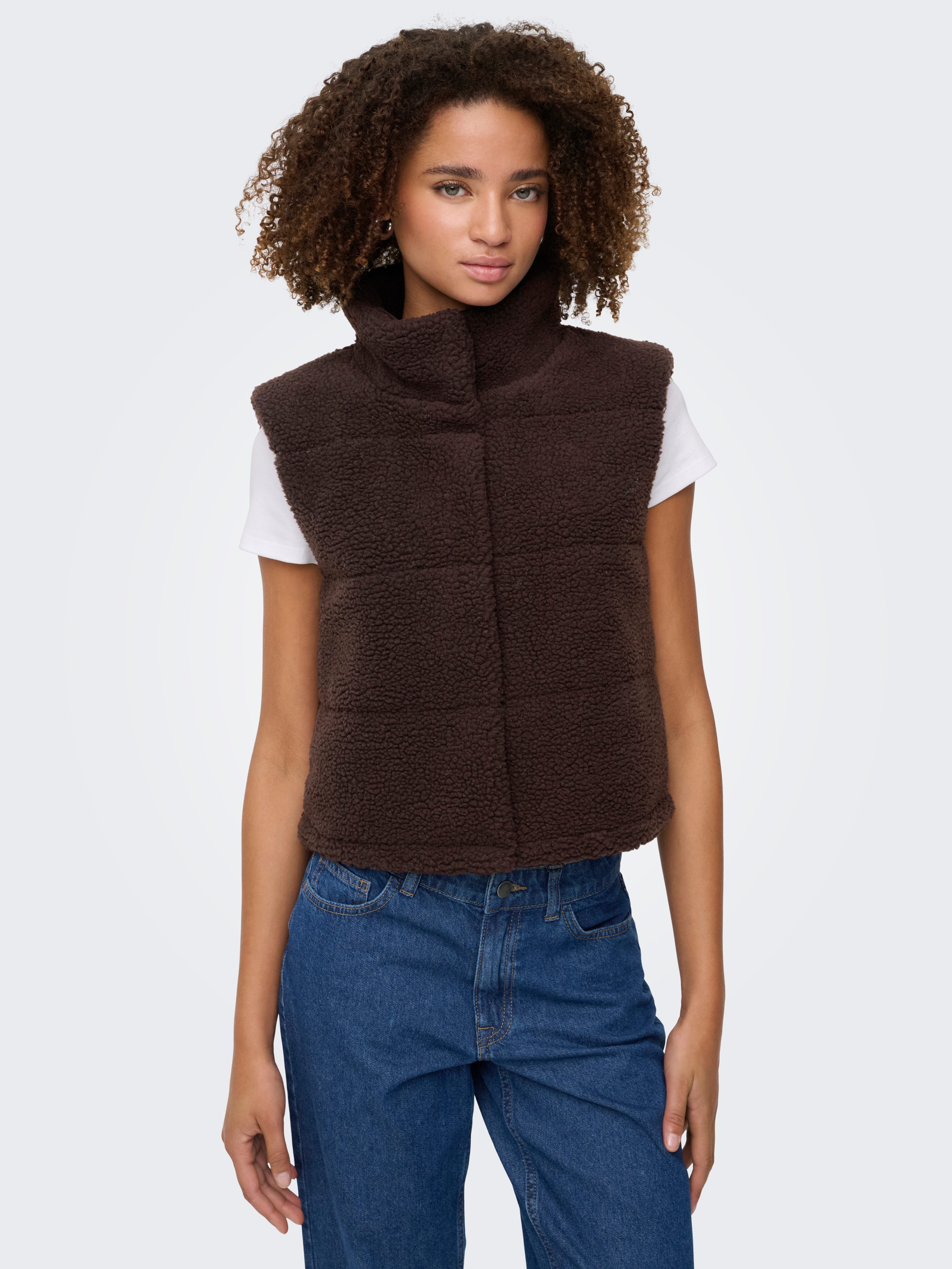 ONLY Plüschweste ONLSANDRA TEDDY WAISTCOAT LIFE OTW NOOS Kunstfaser