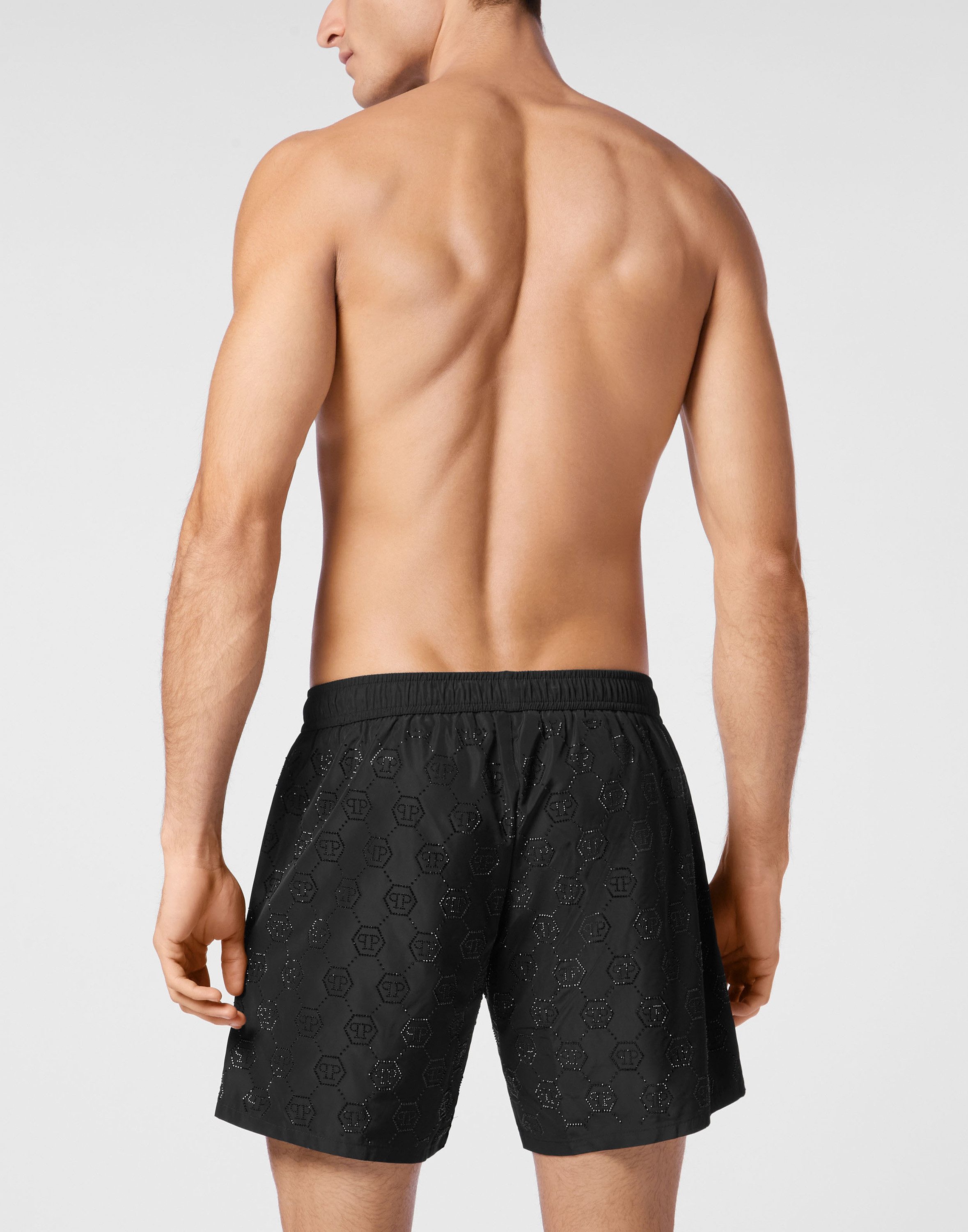 PHILIPP PLEIN Badeshorts Mit Schmucksteinen