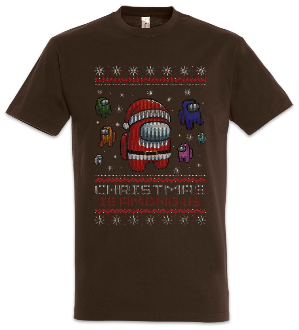 Urban Backwoods Print-Shirt Christmas Crewmate Herren T-Shirt Us Game X-Mas Weihnachten Among (1-tlg) Friends Games Impostor Gaming