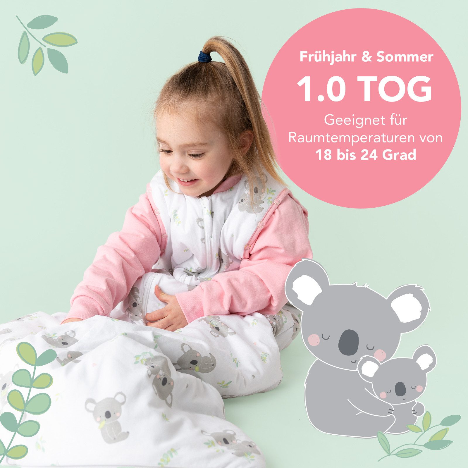 Schlummersack Kinderschlafsack Babyschlafsack, 1.0 Tog OEKO-TEX günstig online kaufen