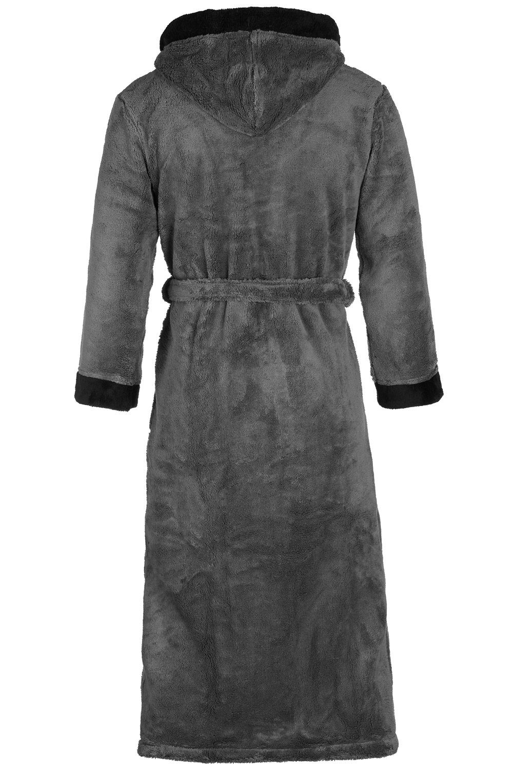 Di Vadini Bademantel Di Vadini UNISEX Herren Damen Bademantel PRATO mit Kapuze, wadenlang, Polyester, Weitenverstellung