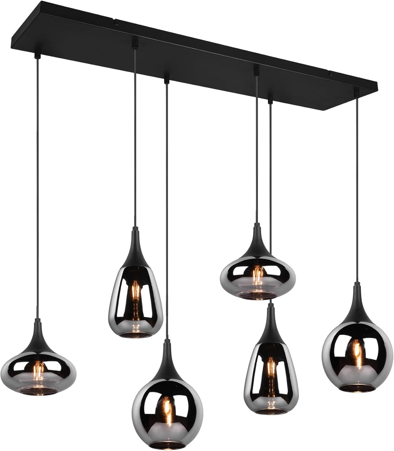 lightling Pendelleuchte Ludmila, ohne Leuchtmittel, In der Höhe anpassbar, IP20, Deckenmontage