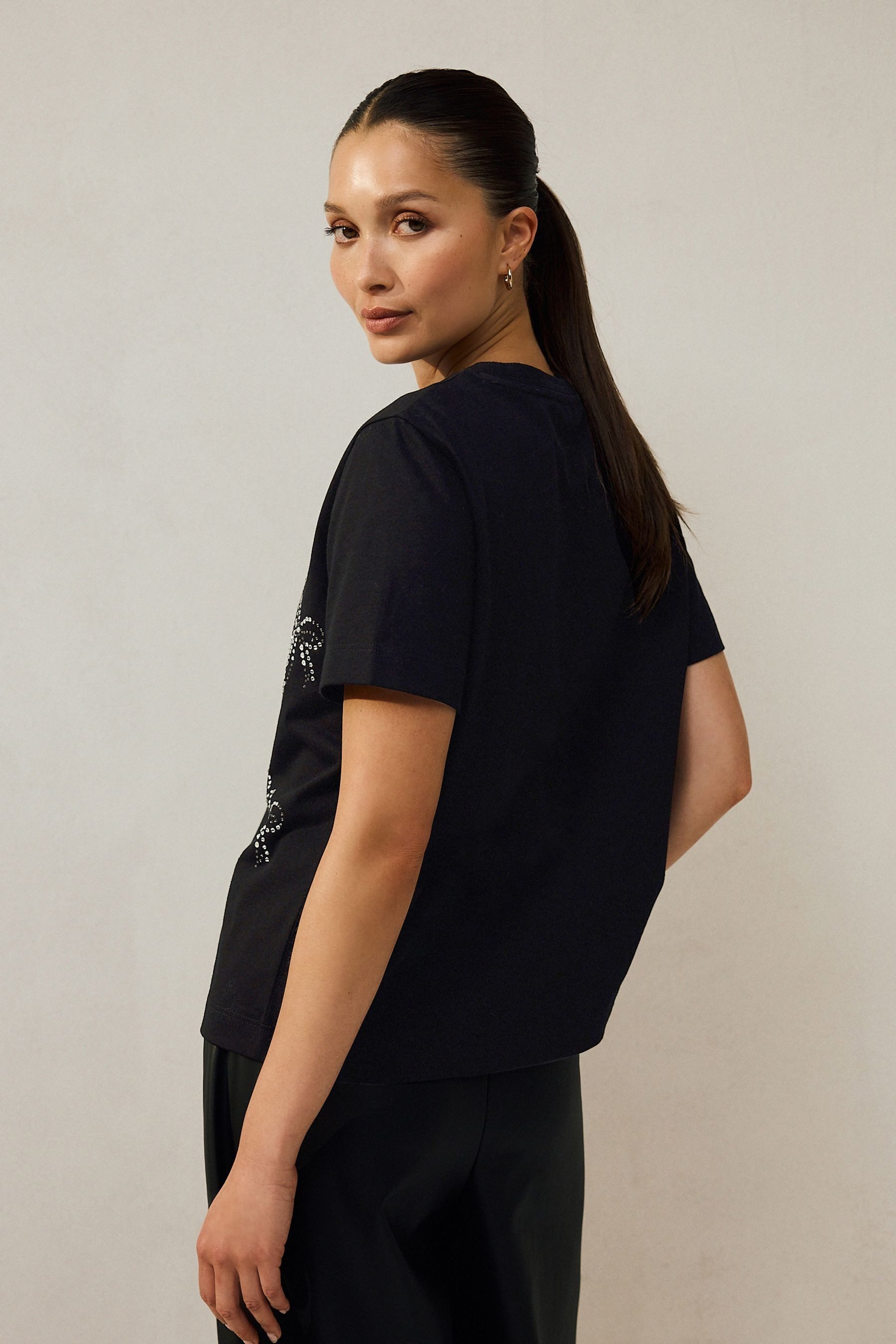 Next T-Shirt T-Shirt mit Rundhalsausschnitt mit Schleife (1-tlg) günstig online kaufen