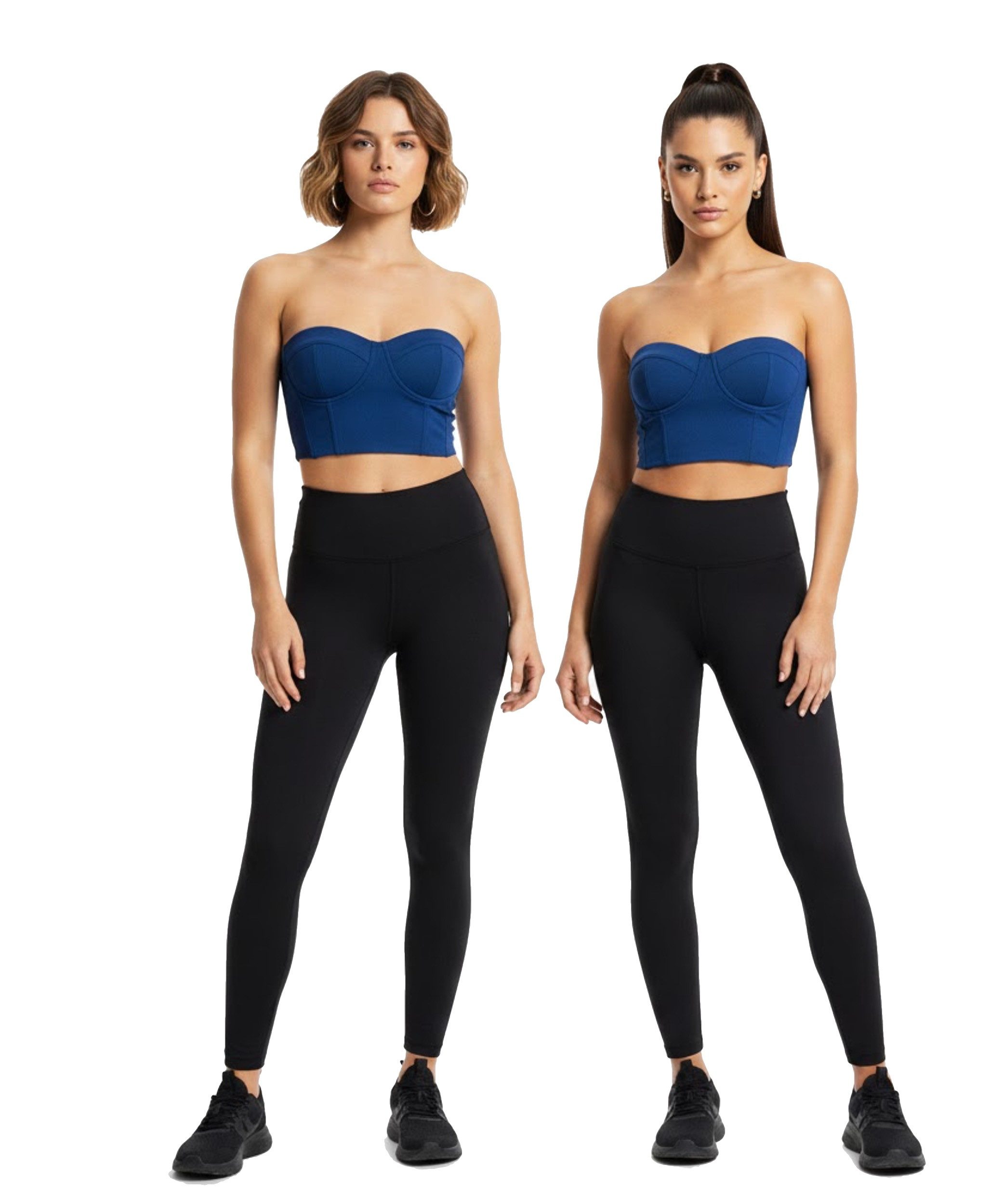Cocain underwear Leggings 2 blickdichte Baumwoll Legging lang für Freizeit Sport Gr. S - 3XL (2er-Pack) perfekte Passform