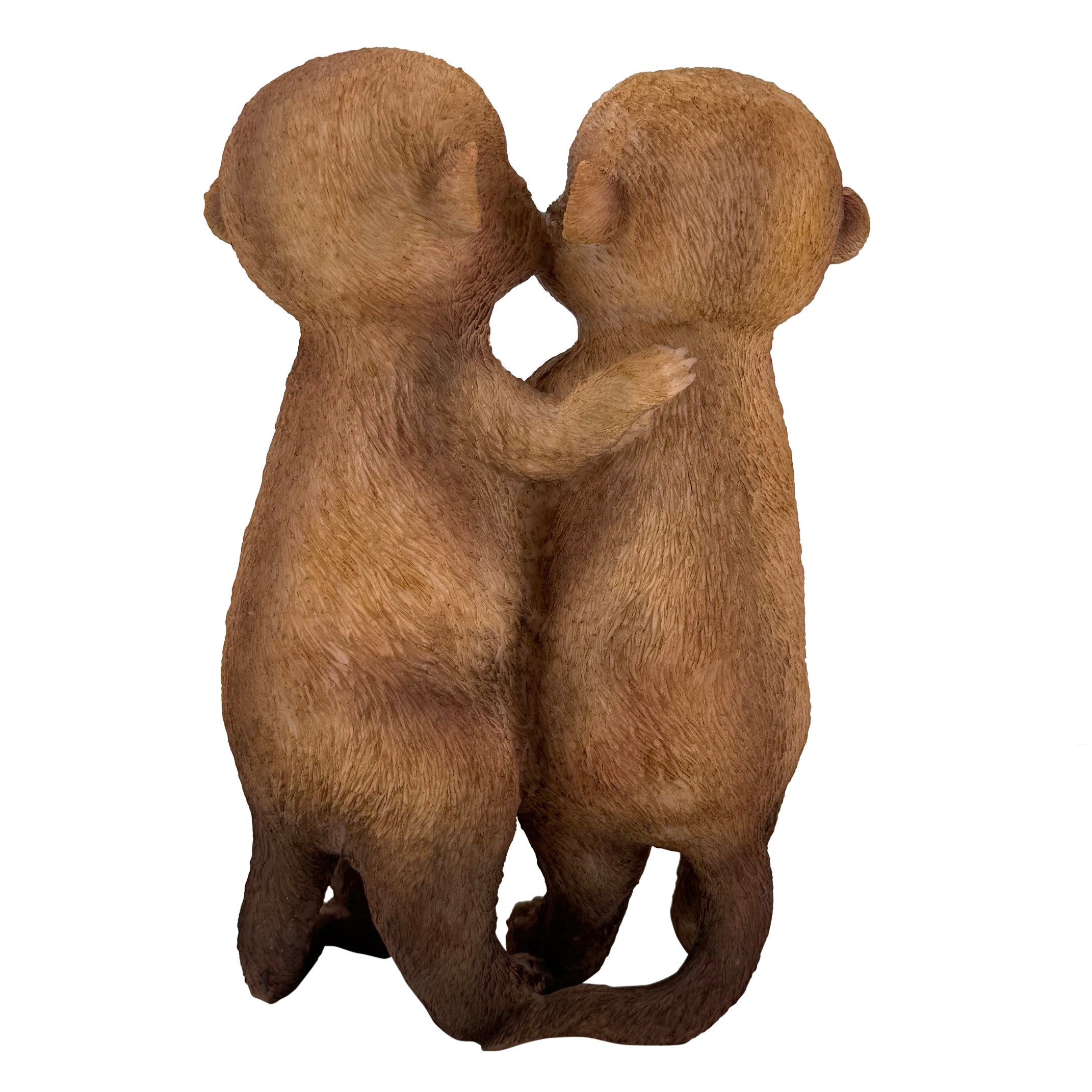 Online-Fuchs Gartenfigur für draußen - süßes Erdmännchen Paar - Deko Figuren, 27 cm groß, (wetterfest), Dekoration für Garten, Terrasse und Balkon – Bild 4 von 5