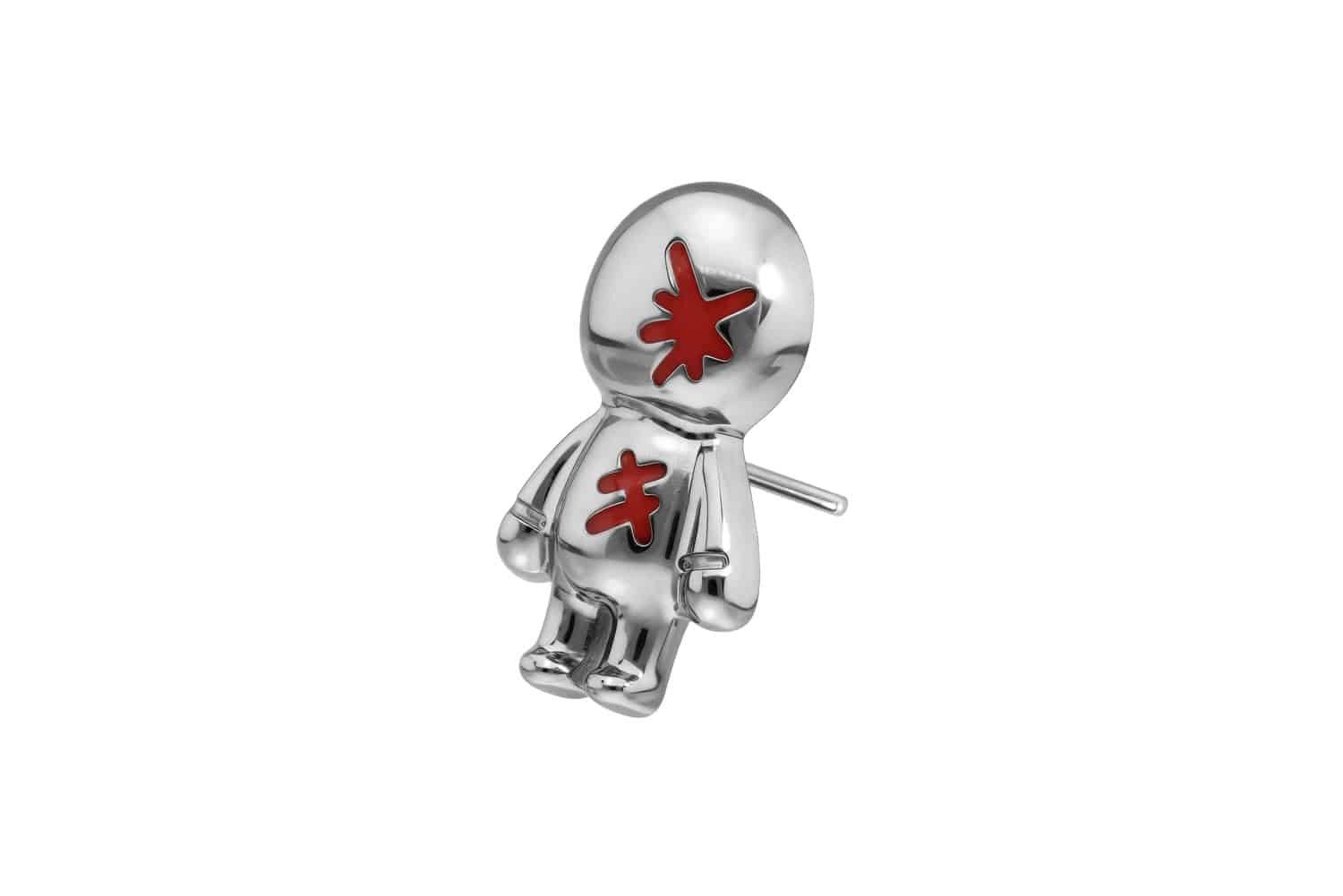 PIERCINGLINE Piercing-Set Titan Aufsatz mit Push Pin PUPPE (Push Pins, 1-tlg)