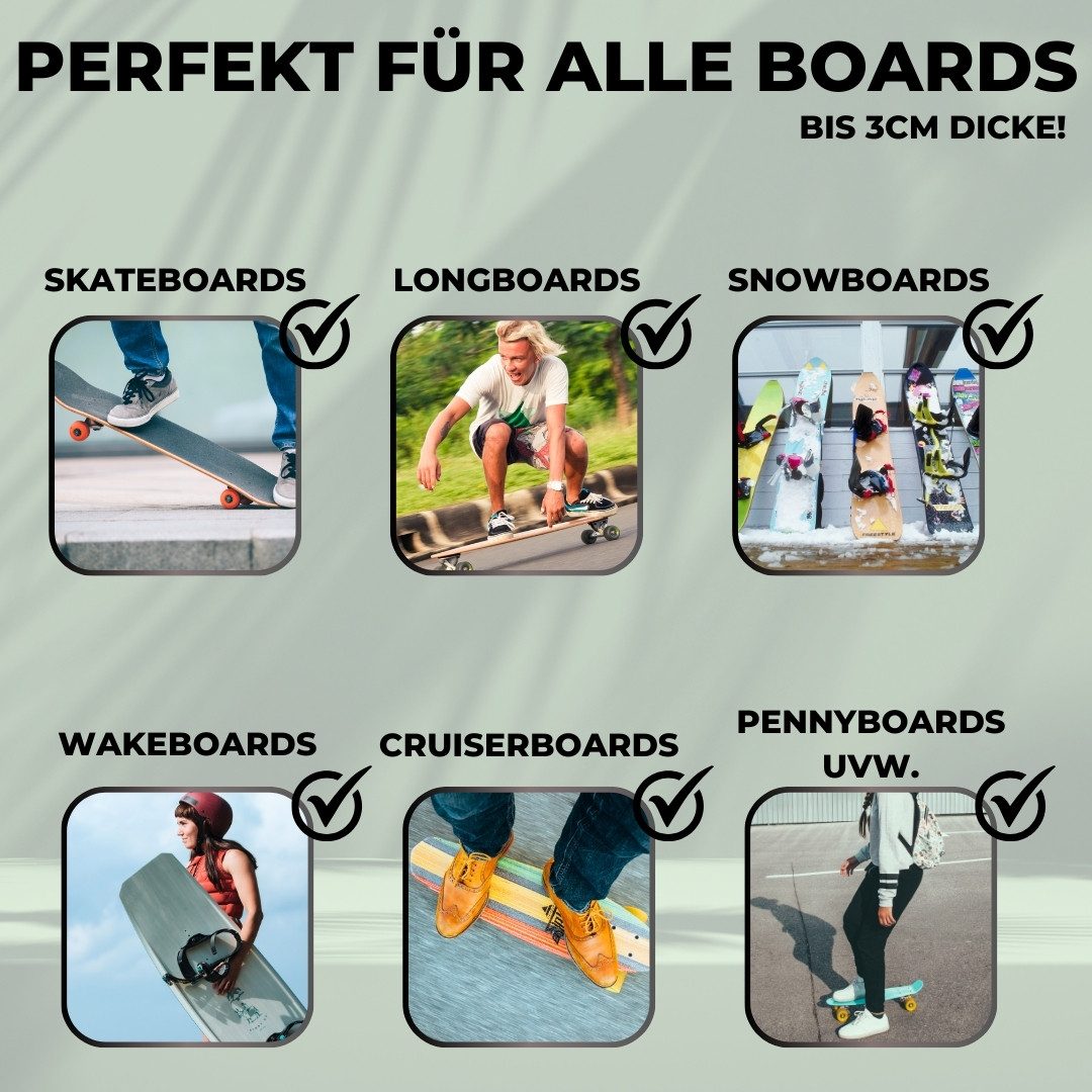 EKNA Snowboard Wandhalterung - Wand Halterung für Skateboard uvm.! (1 St., universal Halterung), inkl. Montagematerial!