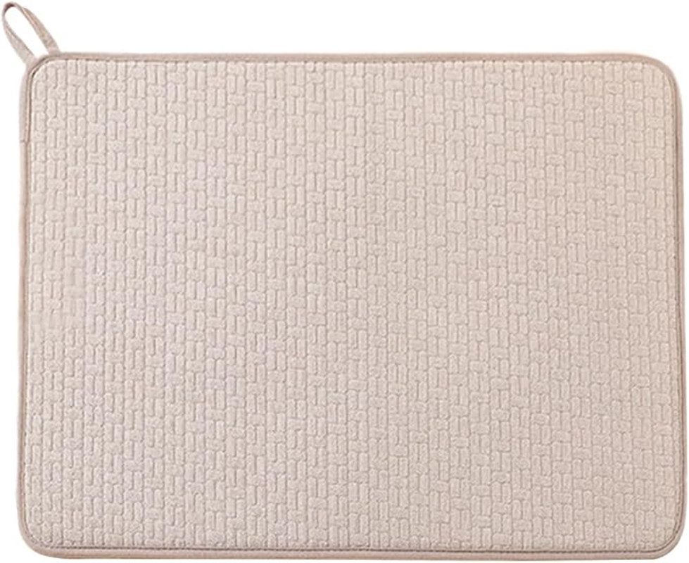 Auledio Abtropfmatte Saugfähige Rutschfest Geschirrabtropfmatte für Küche 48x37cm, Isolierend Abtropfmatte
