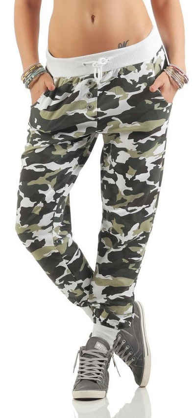 Mississhop Boyfriend-Hose Camouflage Damenhose Militär Hose Jogginghose M.121