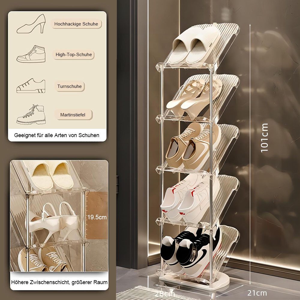 NUODWELL Schuhregal Schuhregal Schmal, Platzsparend Schräg Schuhablage, Sta günstig online kaufen