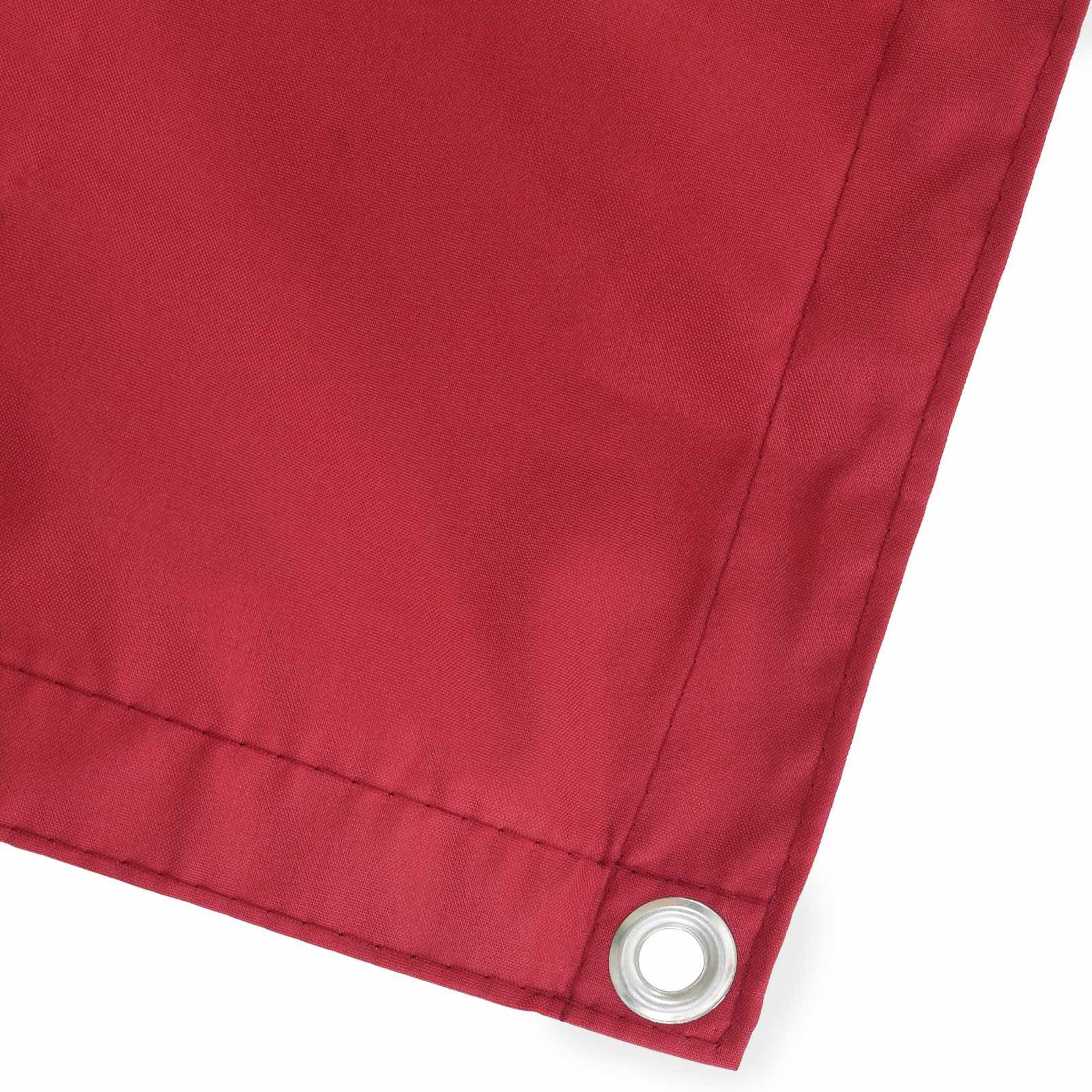 vidaXL Balkonsichtschutz Balkon Sichtschutz 200 x 200 cm Stoff mit PU-Beschichtung Rot (1-St)