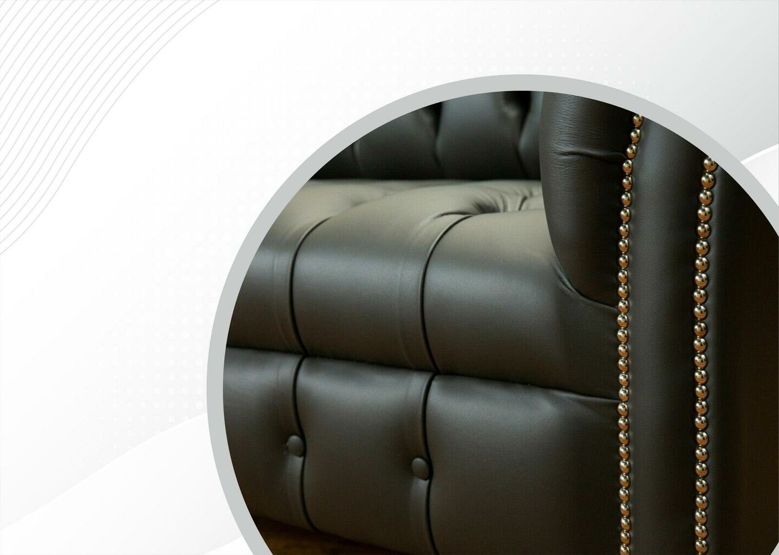 JVmoebel in Design Sofa Chesterfield Leder Sofa Sofas Sitzer Couchen Made Europe Polster Relax, 2