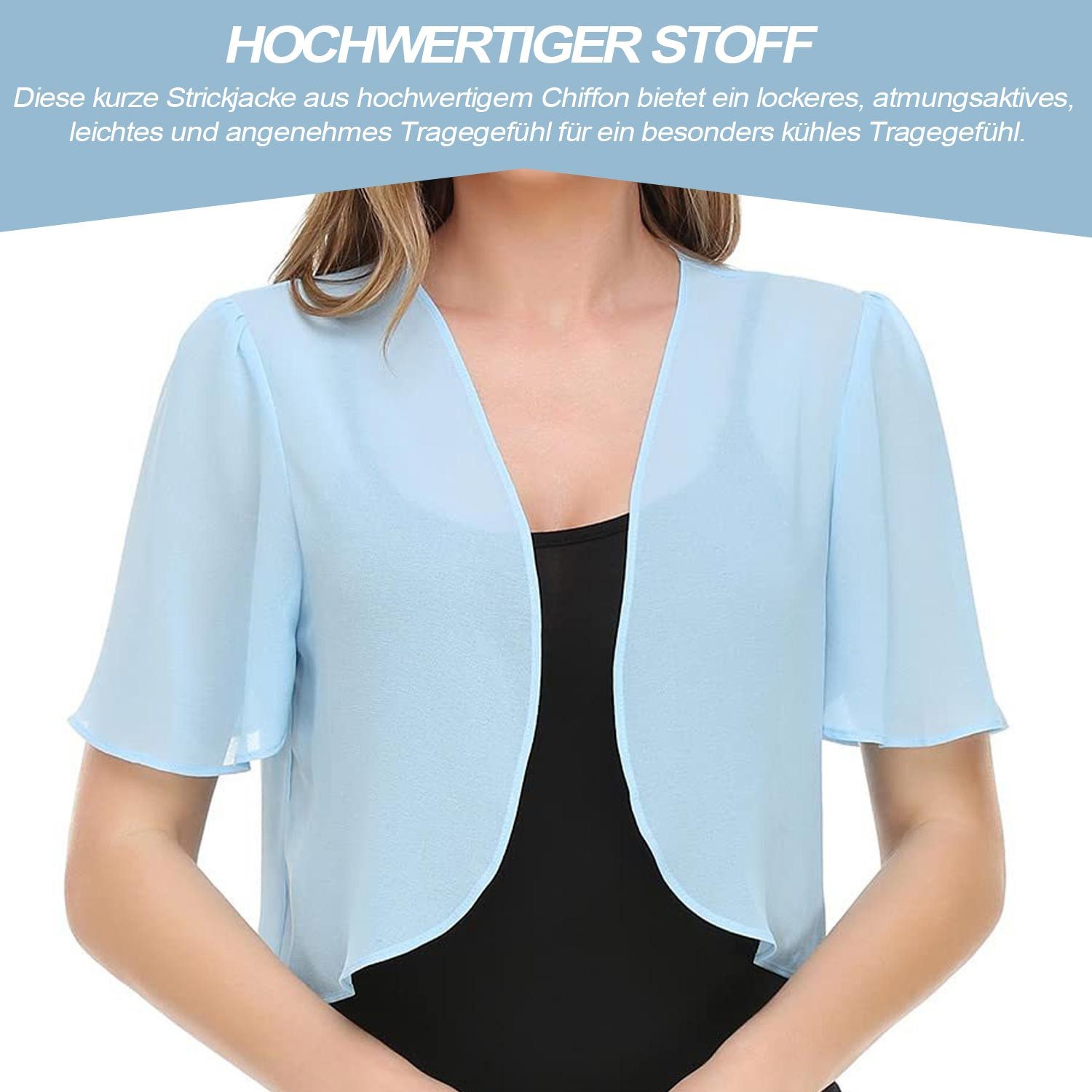 Refttenw Poncho Bolero-Strickjacke für Damen,Sommer Cardigan,Schulterzucken für Kleid