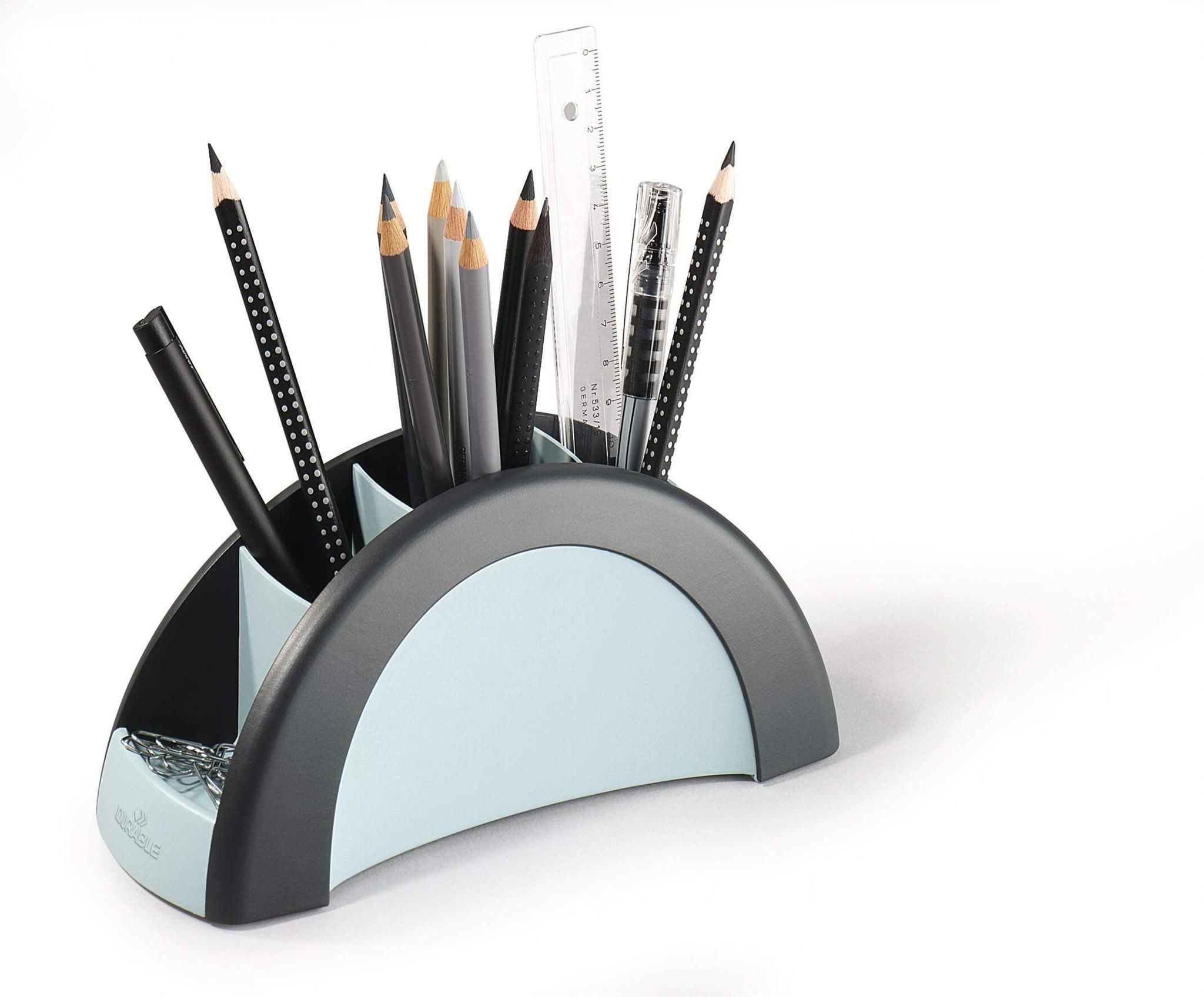 DURABLE Aufbewahrungsdose Durable Stiftebutler PEN HOLDER sw mit 5 Kammern und Standpads