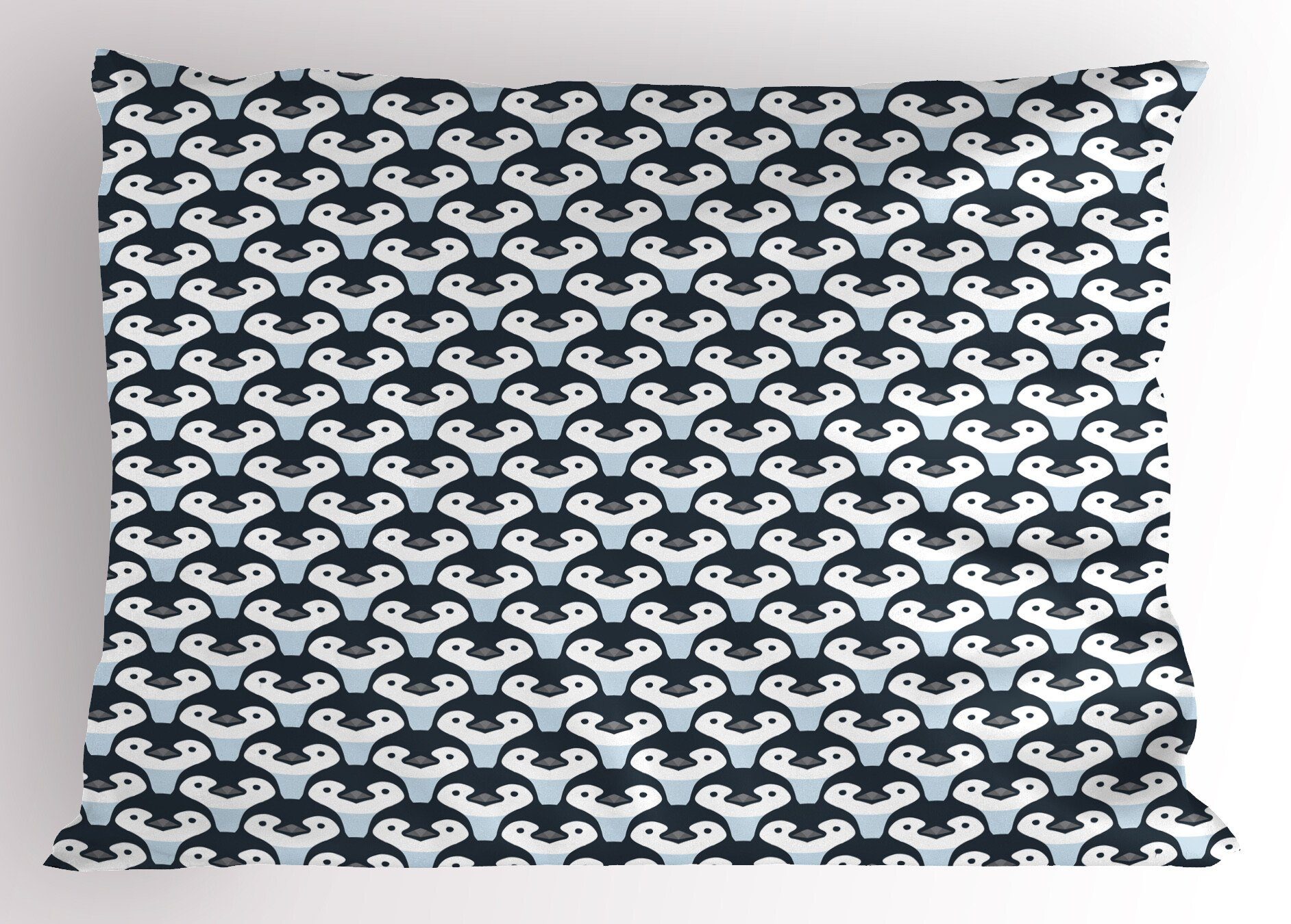 Kissenbezüge Dekorativer Standard King Size Gedruckter Kissenbezug, Abakuhaus (1 Stück), Pinguin Baby-Vögel Gesicht Muster
