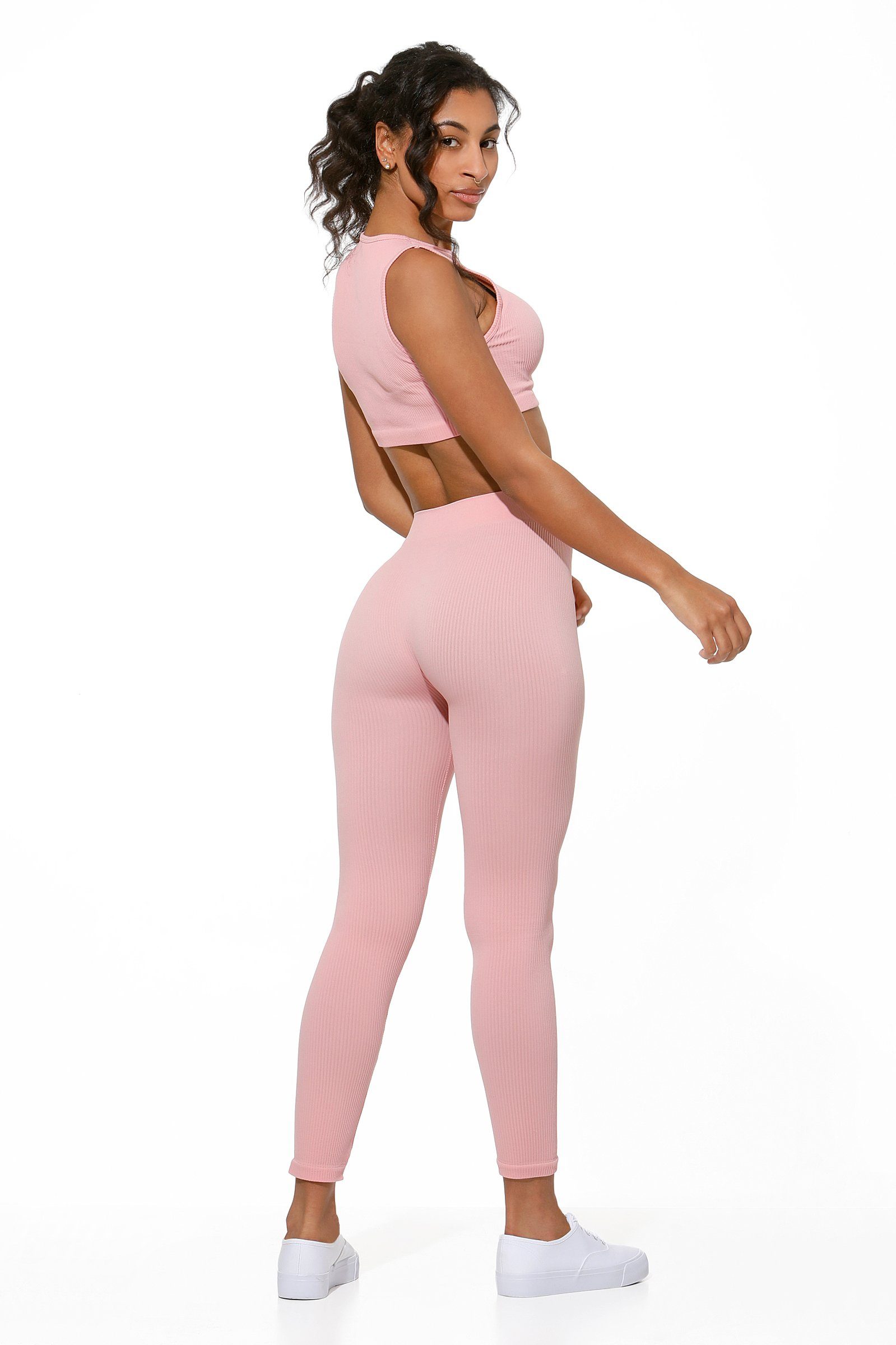 Yenita® Sporthose "Ribbed Collection" mit hohem günstig online kaufen