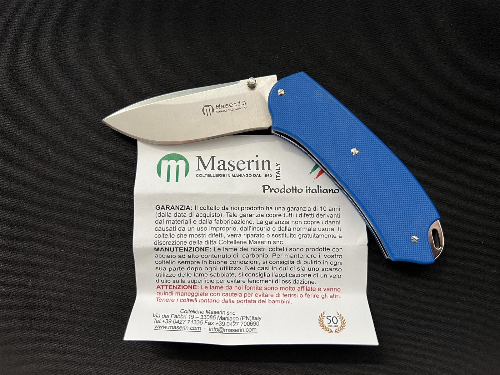 Taschenmesser Maserin Birdland Blau 396/G10B