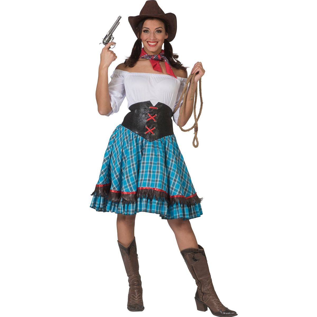 Funny Fashion Kostüm Western Cowgirl Saloon Wild West für Damen
