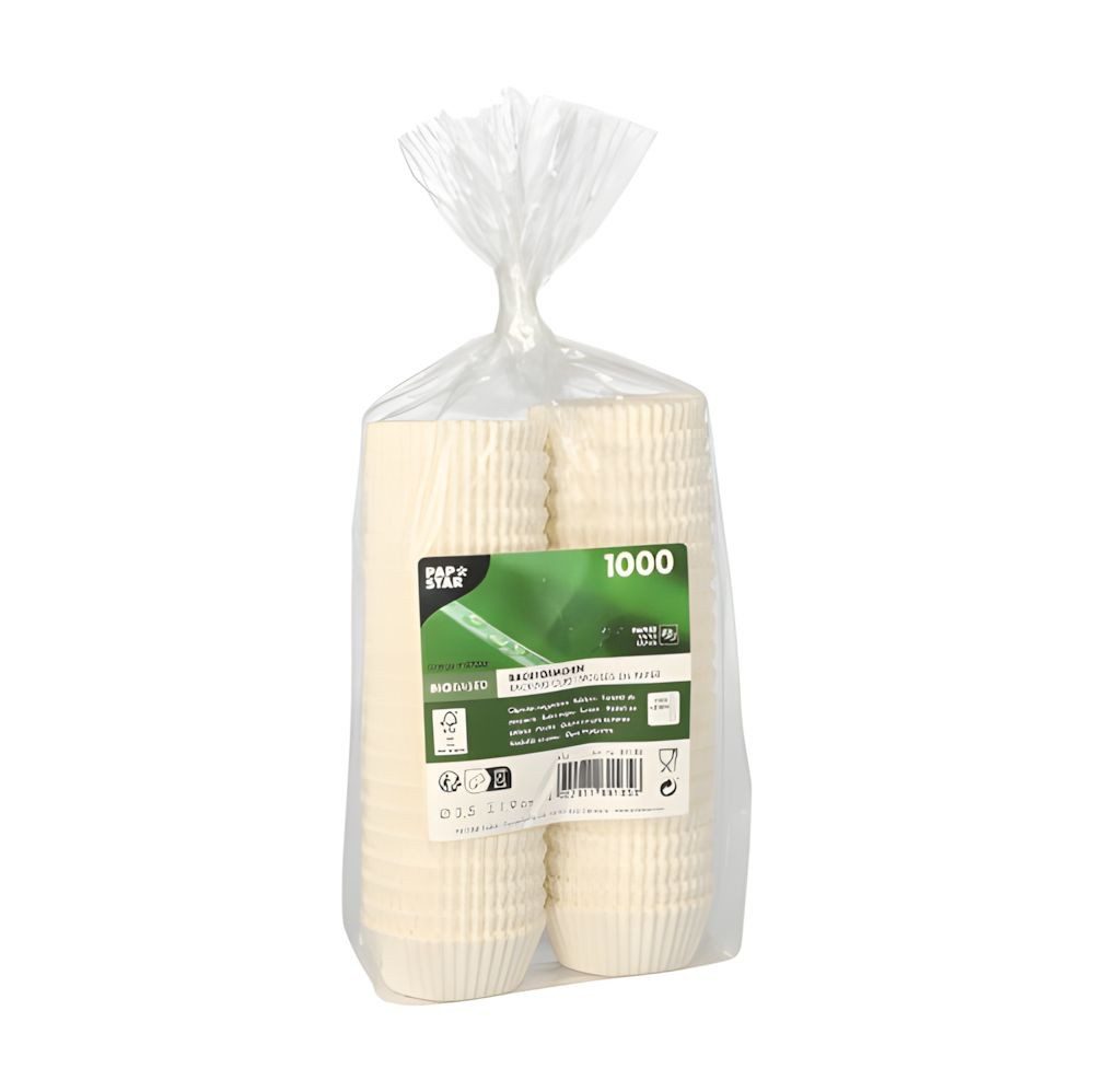 PAPSTAR Backform Backförmchen rund Ø 3,5 cm, 1,9 cm weiss 12000 Stk